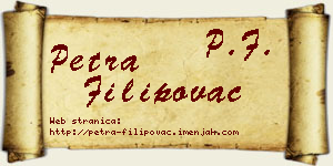 Petra Filipovac vizit kartica